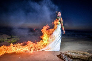 La robe de mariée en feu